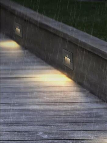 Aplica LED 2W Exterior Stairs cu senzor de miscare, LED inclus, 1 surse de iluminare, Lumina: Calda,